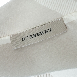 Pre Owned وشاح بربري حرير كروهات ستون جاينت فاتح