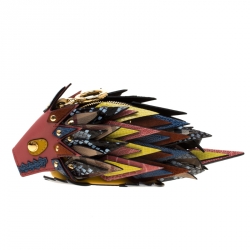 Pre Owned Burberry Multicolor Leather Hedgehog Bag Charm