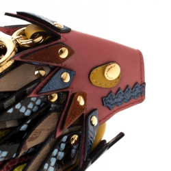 Pre Owned Burberry Multicolor Leather Hedgehog Bag Charm