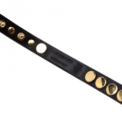 Pre Owned حزام بربري لفة مزدوجة كباسين جلد أسود 90 سم