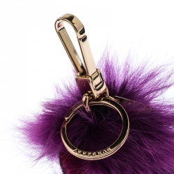 Pre Owned Burberry Purple/Red Punk Thomas Bear Bag Charm