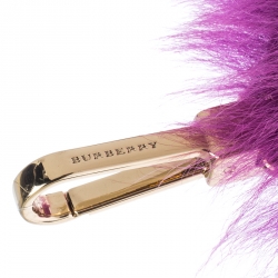 Pre Owned Burberry Purple/Red Punk Thomas Bear Bag Charm