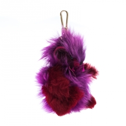 Pre Owned Burberry Purple/Red Punk Thomas Bear Bag Charm