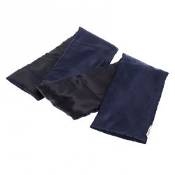 مملوكة مسبقًا Burberry Black and Navy Silk Puffer Scarf