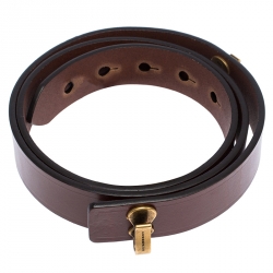 مملوكة مسبقًا Burberry Brown Leather Ashmore Belt 85CM