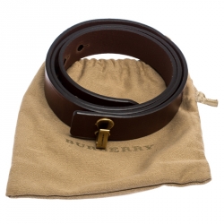 مملوكة مسبقًا Burberry Brown Leather Ashmore Belt 85CM