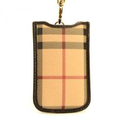 Pre Owned Burberry Nova Check Blackberry Case With Bag Link