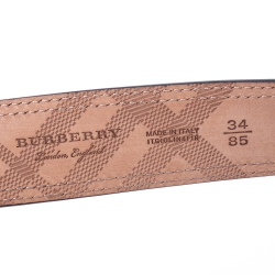 Pre Owned حزام بربري مورغان جلد أسود 90 سم