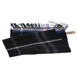 Burberry Bright Cobalt The Classic Check Cashmere Scarf 