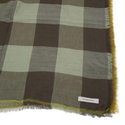 Pre Owned Burberry Yellow Novacheck Square Scarf