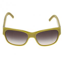 Pre Owned Burberry Lime Green Square Sunglasses