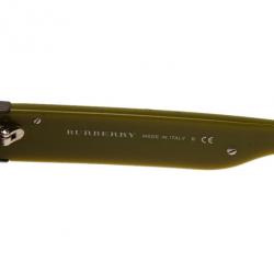 Pre Owned Burberry Lime Green Square Sunglasses