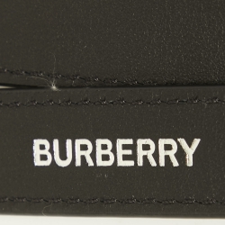 Burberry Black London Check Coated Canvas Leather Lanyard