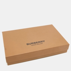 Pre Owned Burberry Beige Logo Patterned Wool Football Scarf