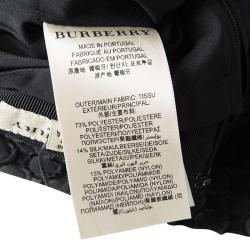 Pre Owned Burberry London Black Circular Textured Pencil Skirt S