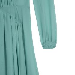 مملوكة مسبقًا Burberry Prorsum Green Silk Chiffon Midi Dress S