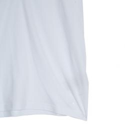 Pre Owned Burberry Brit Cream Checked Cuff Polo Top L