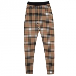 Pre Owned Burberry London Antique Yellow Novacheck Print Belvoir Leggings XS