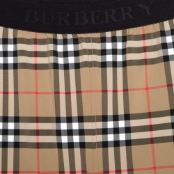 Pre Owned Burberry London Antique Yellow Novacheck Print Belvoir Leggings XS
