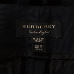 Pre Owned Burberry Black Wool Flared Tailored Trousers M 
