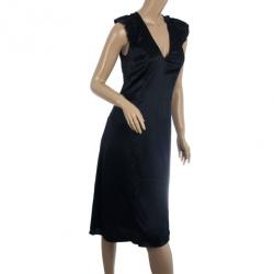 مملوكة مسبقًا Burberry Pure Silk Cap Sleeve Dress M
