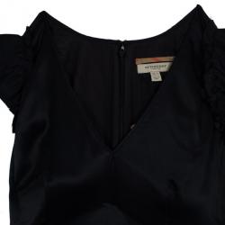 مملوكة مسبقًا Burberry Pure Silk Cap Sleeve Dress M
