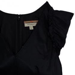 مملوكة مسبقًا Burberry Pure Silk Cap Sleeve Dress M