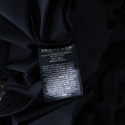 Pre Owned Burberry Black Stretch Jersey Strap Detailed Footed Leggings L