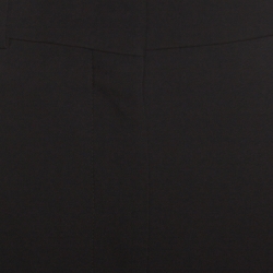 Pre Owned Burberry Monochrome Stretch Crepe Wide Leg High Waist Trousers L