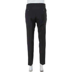 مملوكة مسبقًا Burberry Black Wool Tailored Pants L