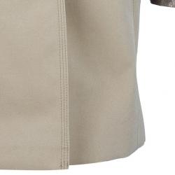 Pre Owned Burberry Taupe Metallic Trench Coat S