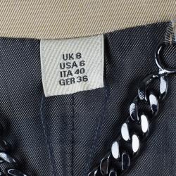 Pre Owned Burberry Taupe Metallic Trench Coat S