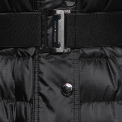 مملوكة مسبقًا Burberry Black Synthetic Belted Quilted Puffer Jacket XS