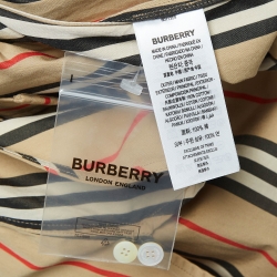 Burberry Beige Striped Cotton Button-Down Shirt L