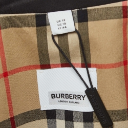 Pre Owned Burberry Black Gabardine Swingate Belted Trench Coat M