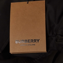 Pre Owned Burberry Black Gabardine Swingate Belted Trench Coat M