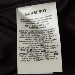 Pre Owned Burberry Black Gabardine Swingate Belted Trench Coat M