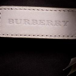 Pre Owned Burberry Beige Smoked Check PVC Small Aston Shoulder Bag