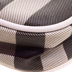 Pre Owned Burberry Beige Smoked Check PVC Small Aston Shoulder Bag