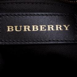 Pre Owned Burberry Brown Haymarket Check PVC Medium Salisbury Tote