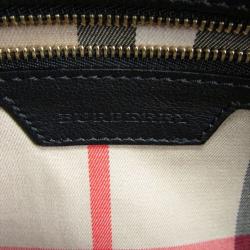 Pre Owned Burberry Black Leather Medium Alchester Bowling Bag