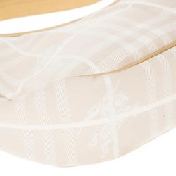 Pre Owned Burberry Pink Canvas Haymarket Check Shoulder Bag