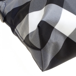 Pre Owned Burberry Navy Blue Smoked Check Nylon Large Pouch