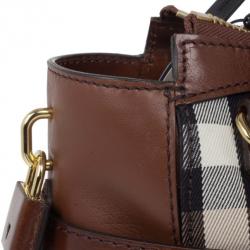 مملوكة مسبقًا Burberry House Check Canvas and Leather Small Gladstone Tote
