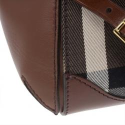 مملوكة مسبقًا Burberry House Check Canvas and Leather Small Gladstone Tote