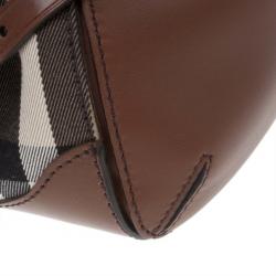مملوكة مسبقًا Burberry House Check Canvas and Leather Small Gladstone Tote