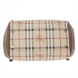 Pre Owned Burberry Haymarket Patchwork Small Canterbury Tote