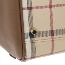 Pre Owned Burberry Haymarket Patchwork Small Canterbury Tote
