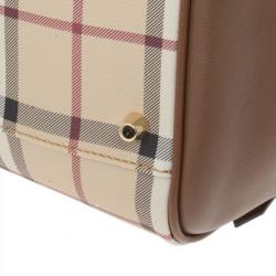 Pre Owned Burberry Haymarket Patchwork Small Canterbury Tote