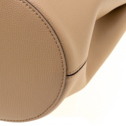 Pre Owned  Burberry Brown Leather Crossbody Bucket Bag